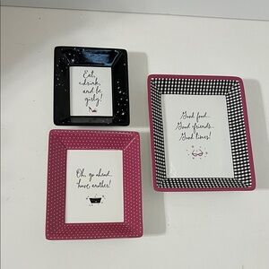 Hallmark Barbie 45th Anniversary Decorative Plate Set of 3 - Black, Pink, White